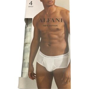 Alfani Men's Classic White Cotton Briefs - 4 Pack Size XL New in Box